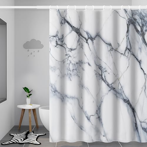 Rideau de douche imperméable lesté au motif marbre abstrait - 3