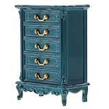 Abaodam Mini-Brustspielzeug Puppenhausmöbel Puppenstubenmöbel Maßstab 1 12 Puppenhauskommode Puppenhaus-Miniaturen winzig dekorativer Kleiner Schrank Mini- -Mini-Möbel Plastik Blue