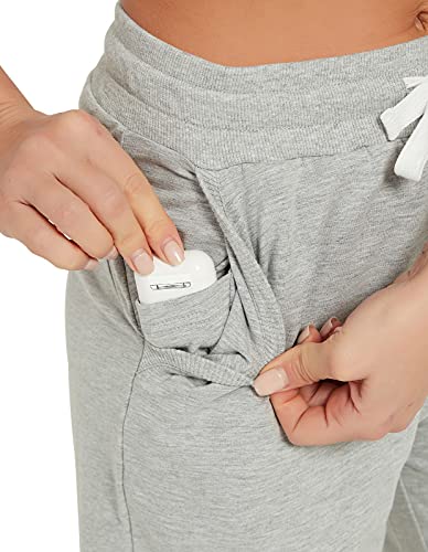 Image of SPECIALMAGIC Women Capri Pants Cotton Yoga Wide Leg Pajama Pants Capris Sweatpants Sports