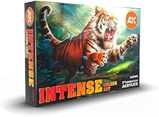 AK Interactive 3G Intense Color Set - Plastic Model Building Tools, Accessories and Paints # 11612