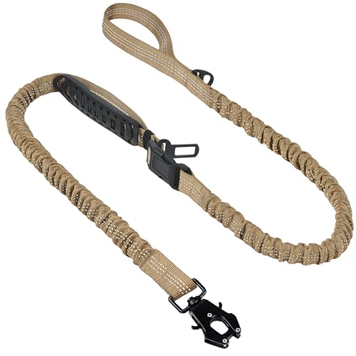 Heavy Duty Dog Leash for Large Dogs that Pull 4-7FT Tactical Bungee Leash