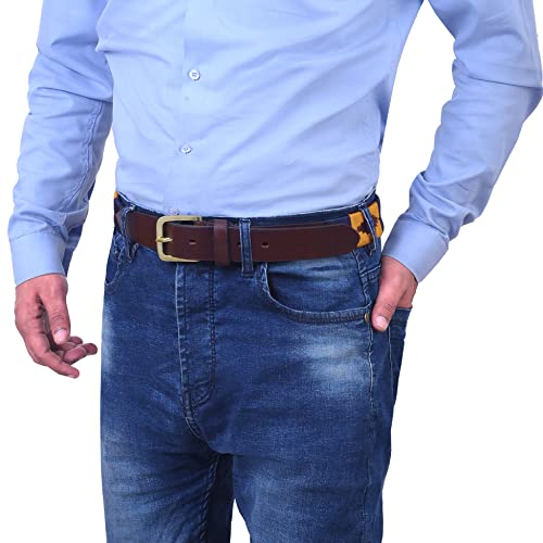 HAND MADE Polo Belt by Master Artisan of Argentine in brown Leather, Gaucho Belt3