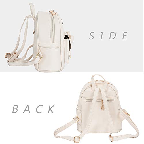 Image of I IHAYNER Girls Bowknot Cute Leather Backpack Mini Backpack Purse for Women