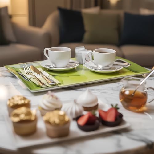 Image of U.P.C. UPC Crystal Melamine Ocean Series Serving Tray, (Multicolor, Small, Medium and Large Size) Set of 3