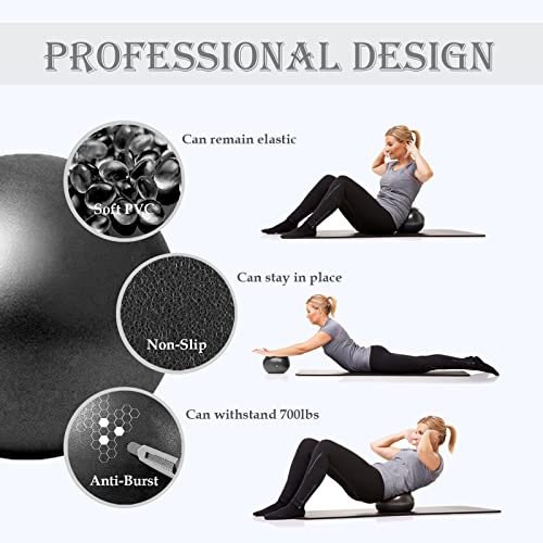 Image of PL-0003 Soft Exercise Ball, Anti-Burst Yoga Ball Chair Supports 2200lbs PL-0003