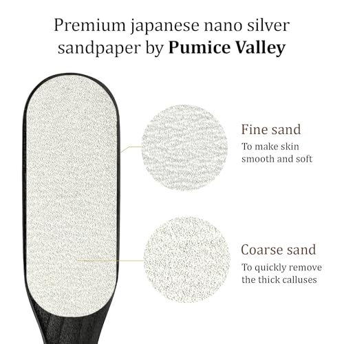 Image of Pumice Stone Foot Scrubber - Pedicure Foot File with Handle for Dry Dead Skin - Callus Remover for Feet - Foot Scraper - Exfoliating Brush for Heels, Elbows, Hands