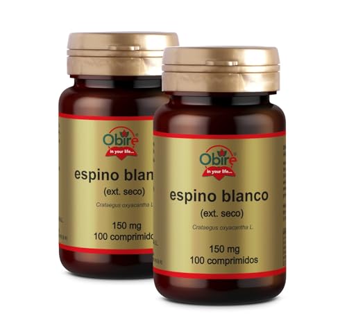 Obire | Espino Blanco 150 mg | Pack 2 Unidades | 60 Cápsulas | Propiedades Relajantes | Favorece la Conciliación del Sueño | Ayuda para Dormir Mejor y para Reducir los Nervios