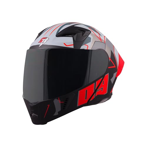 Image of Steelbird SBA-20 09 ISI Certified Flip-Up Graphic Helmet for Men and Women with Inner Chrome Sun Shield