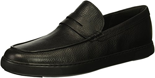 FitFlop Men's Boston Leather Loafers, Black, 11 M US