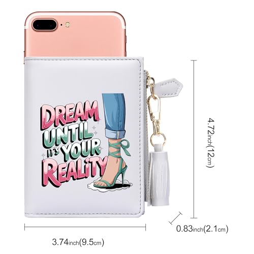 FEITH&FELLY Womens Valentiens Small Wallet with ID Window and Zippered Coin Pocket Cute Wallet Gift for Women2