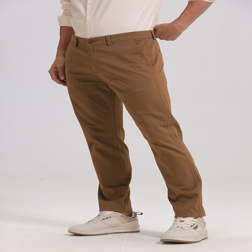 Image of BASICS Premium Cotton Stretch Formal Trousers for Men | Office Pants
