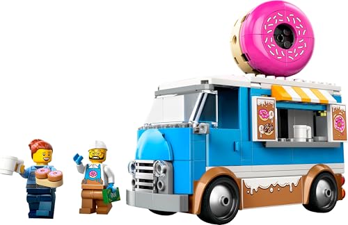 LEGO City Donut Truck Playset Vendor Vehicle Toy for Kids Aged 5 and up 60452 Building Blocks Toys for 5+ Gift for Boys and Girls