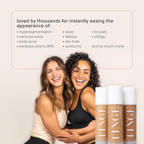 Tinge Tint Body Makeup, Lasts Up to 48 Hours, Medium Coverage Cream With Amino Acids, Hyaluronic Acid & Lysine, Semi Matte Finish, Water & Transfer Resistant, Vegan, 3.38 Fl Oz Tube - Deep Cool - Image 7