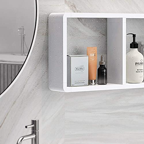 Bathroom Shelves Rectangular Double-Layer Shelf Floating Shelves Wall Mounted Storage Shelves No Drilling For Bathroom Kitchen Living Room Bedroom #TOP4