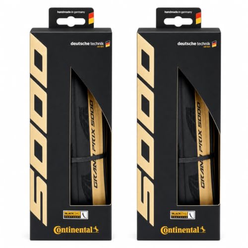 Image of Continental Grand Prix 5000 - Road Bike Tire | The Best Allrounder in the Field - BlackChili, Vectran Breaker, LazerGrip, Active Comfort Technology, 2 Pack