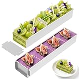 2 Pack Tiramisu Mold, Rectangle Cake Pan With A Removable Short Frame ,NonstickTiramisu Cake Pan Size 16.4*3.9*2.3 inch Rectangle Cake Mold for Tiramisu, Cheesecake, Mousse,Lasagna, Cold Desserts