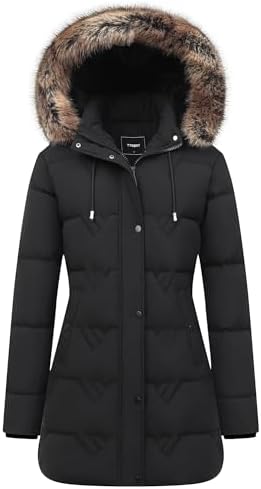 Women's Winter Coat Waterproof Long Insulated Parka with Detachab...