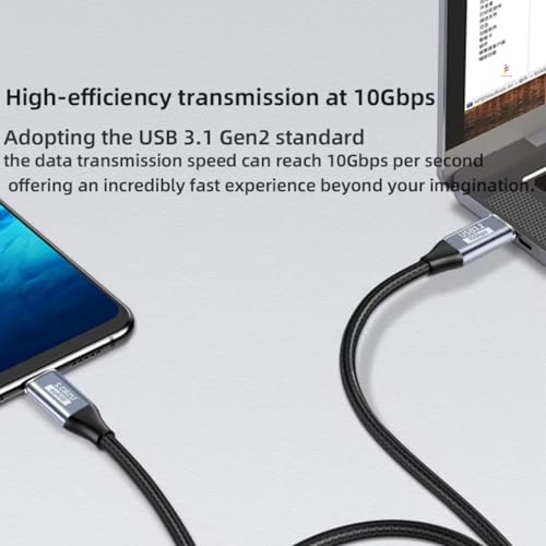 Image of FORIDA USB C Extension Cable 1MTR | USB 3.2 Gen 2 Type-C Male to Female 10Gbps | 4K Video, PD 100W 5A Fast Charging | USB-C Extender for MacBook Pro /Air M1 and More C Port Enable Devices