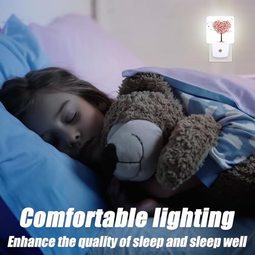 Image of Love Tree Night Light,Valentine's DayNightlight Plug into Wall,LED Lamp,Suitable for Bedrooms,Kitchens,Toilets,Etc.Auto Sensor Dusk to Dawn,Energy-Saving