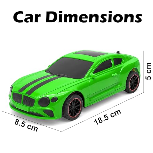 Image of VGRASSP 1:24 Scale Remote Control Racing Car Toy for Kids - 4 Function RC Car with Head Lights and Rechargeable Battery - Color and Design As Per Stock