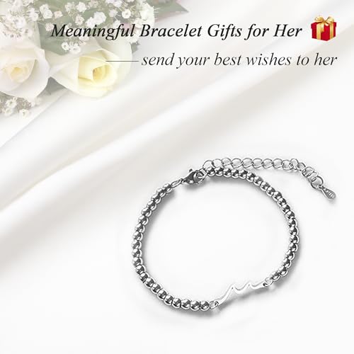 Waves Friendship Bracelets for Bestie - Friendship Gift for Best Friend, Sliver Matching Bracelets for Bff, Forever Love, Friendship Jewelry for Christmas, Birthday, Graduation and Moving3