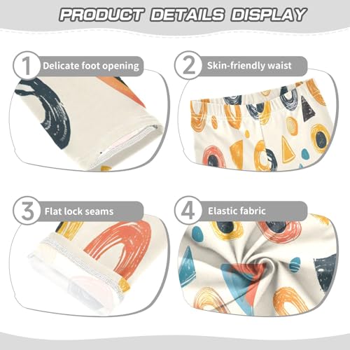 Bolaz Toddler Girls Leggings Printed Yoga Pants Leggings Square Triangle Circle for Kids3