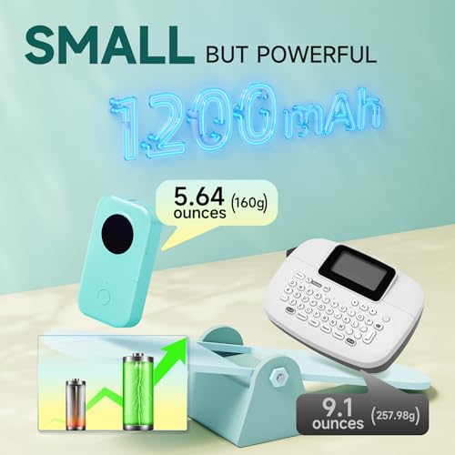 Phomemo Label Maker D30 Labeler,Sticker Printer Machine,Portable Bluetooth Label Printer,Labeler for Gift Office Home Organization,Back to School Supplies for Kids,Teacher (USB Rechargeable)-Green