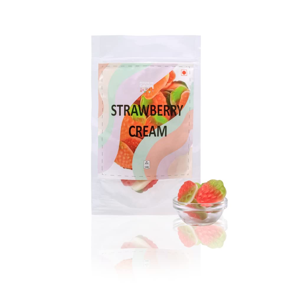 House of Candy Strawberry and Cream Strawberry Flavored Gummies Jelly Coating 100gm (Pack of 2) (B0B34RVB51) Amazon Price History, Amazon Price Tracker