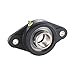System Plast UCFH206-20 2-Bolt Flange Bearing, Black Polyamide Housing with 1.25" Bore Diameter