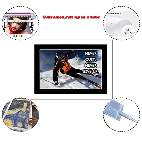 Lirong Never Give Up Never Quit Motivational Inspirational Posters Home Decor Wall Art Print For Gym Motivational Quotes Poster Printing 16X24Inch(40X60Cm) #TOP1