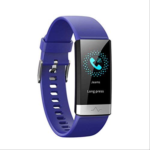 Preisvergleich Produktbild EKG + PPG Smart Armband, Herzfrequenz Blutdruck Sauerstoff Schlaf Überwachung Bluetooth Fitness Tracker Großbild Smart Watch Blau