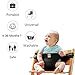 Lychee Harness Seat for High Chair Baby Feeding Safety Seat with Strap, Toddler Booster Harness Belt Portable Dining Seat Strap for Travel Home Restaurant Shopping (Black)