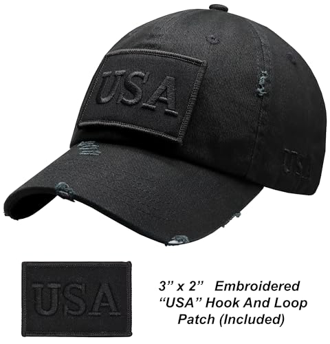 Image of Antourage American Flag Unisex Baseball Hat for Men and Women | USA Flag Mesh Snapback Flat Visor Cap + 2 Patriotic Patches