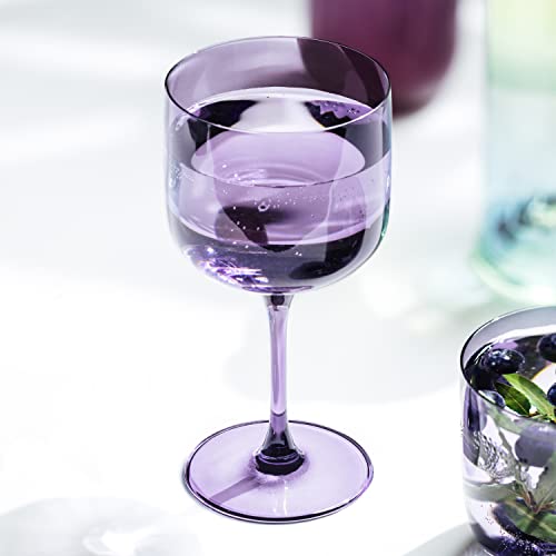 Villeroy & Boch - Like Lavender Wine Goblet Set 2 pces, Coloured Glass Purple, Capacity 270 ml, 8.5 x 17 cm - Image 3