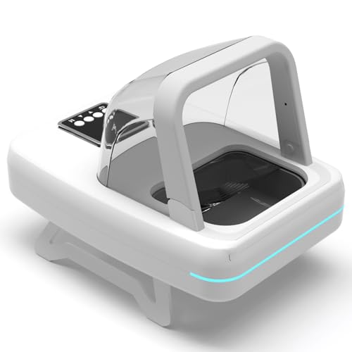 Yanzeo Mikrochip-Futterautomat für Haustiere – Automatischer RFID-Futterautomat für Katzen mit Halsbandsensor, Nass-/Trockenfutterspender, Anti-Greif-Design, 1.5L Fassungsvermögen