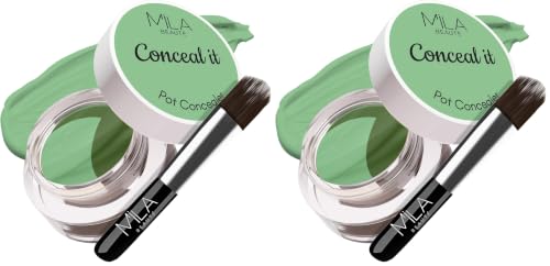 Image of Mila Beaute Conceal It Green Colour Corrector for Face Makeup I Hides Dark Circles, Dark Spots & Pigmentation I Full Coverage, Long Lasting & Easily Blendable I Crease Free, Matte Finish with SPF