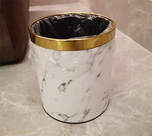 Caneca de basura Frins 10 litros blanca mármol miniatura 5
