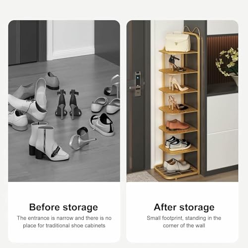 Tour d'étagère pour chaussures et accessoires avec étagères compactes