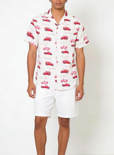 Image of Cromoncent Matching Hawaiian Outfits for Family, Dad and Son Matching Luau Beach Tropical Shirts Mommy Daughter Tropical Sets