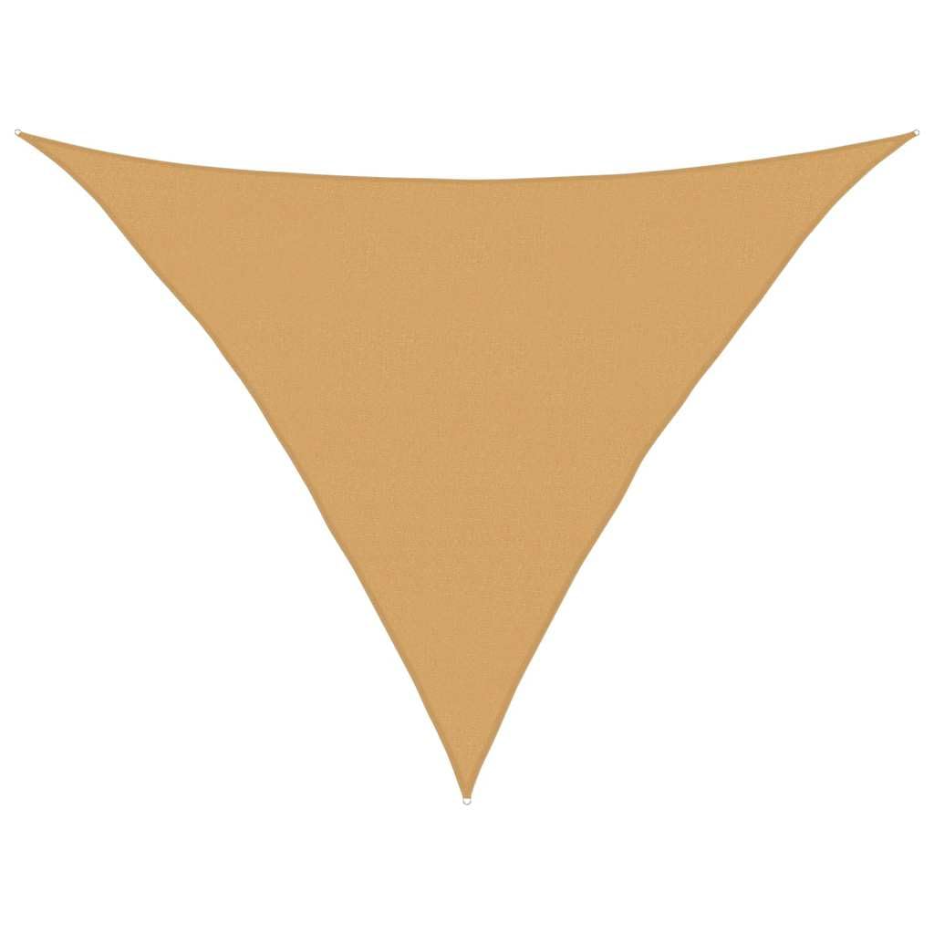 vidaXL Vela Parasole 160 g/m² Triangolare Sabbia 5x5x6 m in HDPE