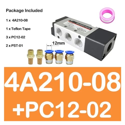 Vanne pneumatique 2/5 4A210-08 avec raccord PC12-02 - 3