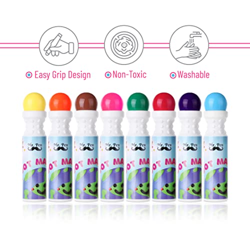 Mr. Pen- Washable Dot Markers, 8 Colors, Dot Markers For Toddlers And Kids, Paint Dotters For Kids, Dabbers For Kids, Bingo Markers, Bingo Daubers, Non Toxic Paint Daubers, Bingo Dotters. #TOP2