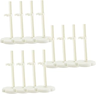Totority 12 Peças Suporte De Bonecas Para Meninas Suporte De Mesa Suporte De Mesa Suporte De Exibição De Figura Suporte De Boneca Mini Suporte De Figura Suporte De Plástico Branco Suporte