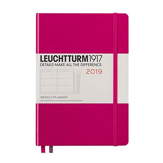 Leuchtturm1917 357848 veckkalender 2019 Hardcover, medium (A5), engelska, öl