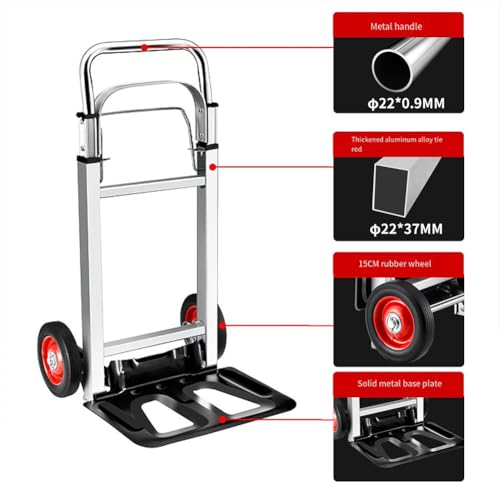 Carretilla plegable de mano aluminio resistente miniatura 5