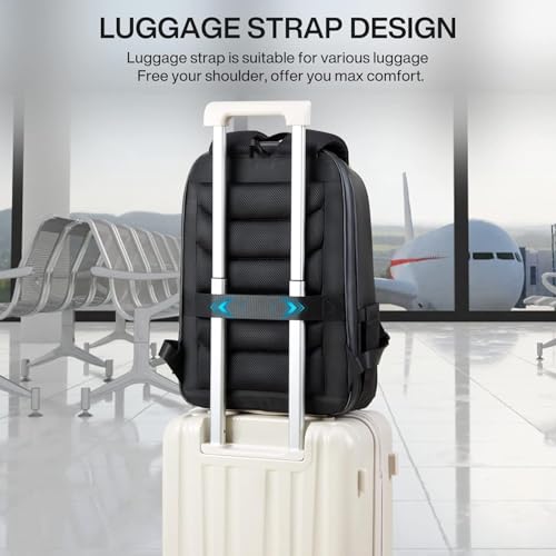 Hanke Carry on Backpack Travel Laptop Backpack for Men & Women, Durable Rucksack Weekender Bag Daypack(Graphite Black)2