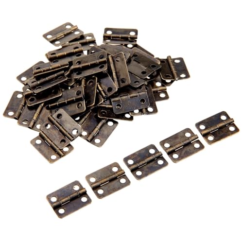 Charnières pliables rétro 16x13mm avec clous pour l'assemblage de boîtes à bijoux