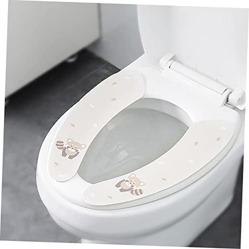 DOITOOL Toilettenklappe Kommode Toilettenaufkleber 1 Paar Einweg-Toilettenabdeckung Toilettenwärmerabdeckung Toilettenabdeckungstuch Toilettensitzkissen Toilettensitzabdeckung – Bild 5