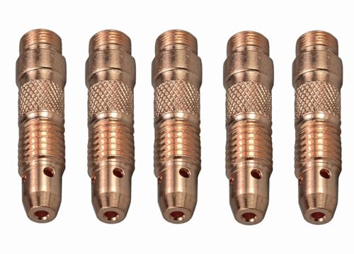 Image of RIVERWELD TIG Collet bodies 10N28 1 /8 inch & 3.2mm for TIG 17 18 26 5pcs | for QQ300 PTA DB SR WP 17 18 26 TIG Welding Torch