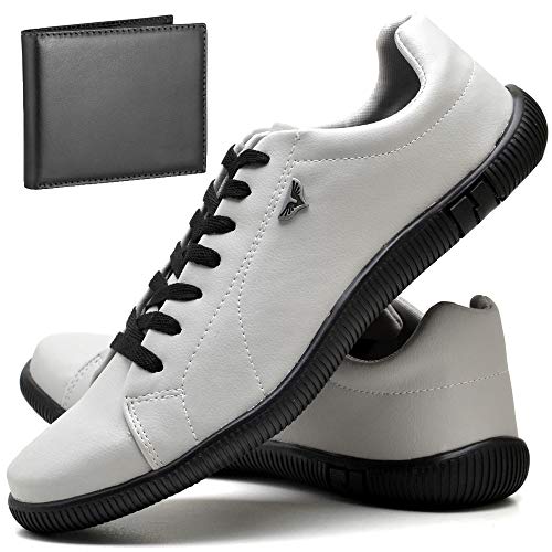 Sapatênis Sapato Casual Com Carteira Masculino JUILLI 920DB Tamanho:41;cor:Branco;gênero:Masculino